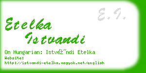 etelka istvandi business card